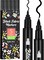 Black Fabric Markers - Dual-Tip Fabric Markers Permanent for Clothes - Non-Toxic Fabric Paint Pens for Personalizing Shirts Bags Hats Canvas, and Textiles